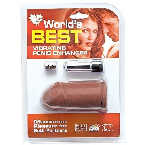 World's Best Vibrating Penis Enhancer Brown - Pumps, Extenders and Sleeves