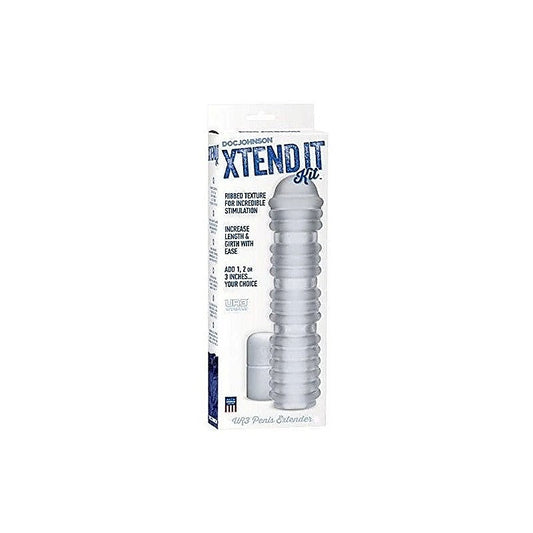 Doc Johnson Xtend It Ribbed Frost Penis Extender Kit - Pumps, Extenders and Sleeves