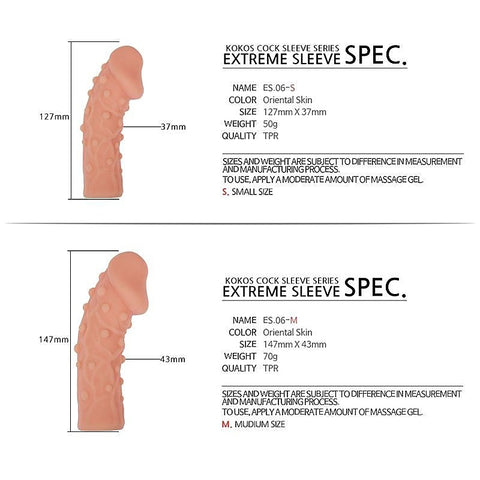 Extreme Penis Extensions Sleeve 10 by Kokos - Penis Sleeves and Extenders