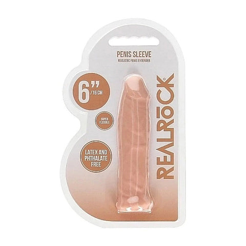 Realrock Skin Penis Sleeve 6 inch by Shots Toys - Penis Sleeves and Extenders