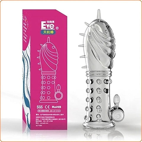 Sensual Bliss - BDStyle's Vibrating Crystal Penis Sleeve - Pumps, Extenders and Sleeves