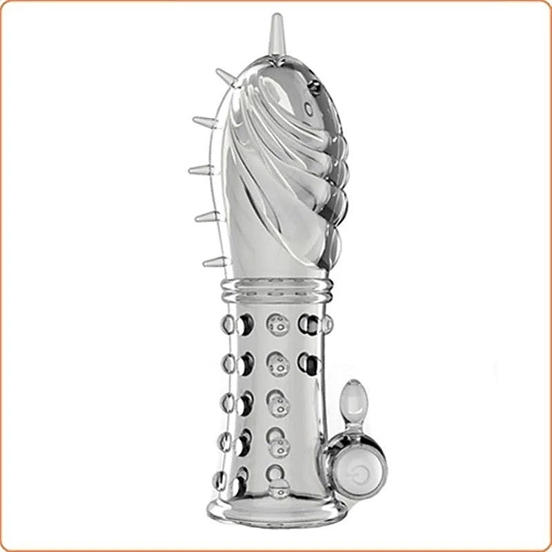 Sensual Bliss - BDStyle's Vibrating Crystal Penis Sleeve - Pumps, Extenders and Sleeves