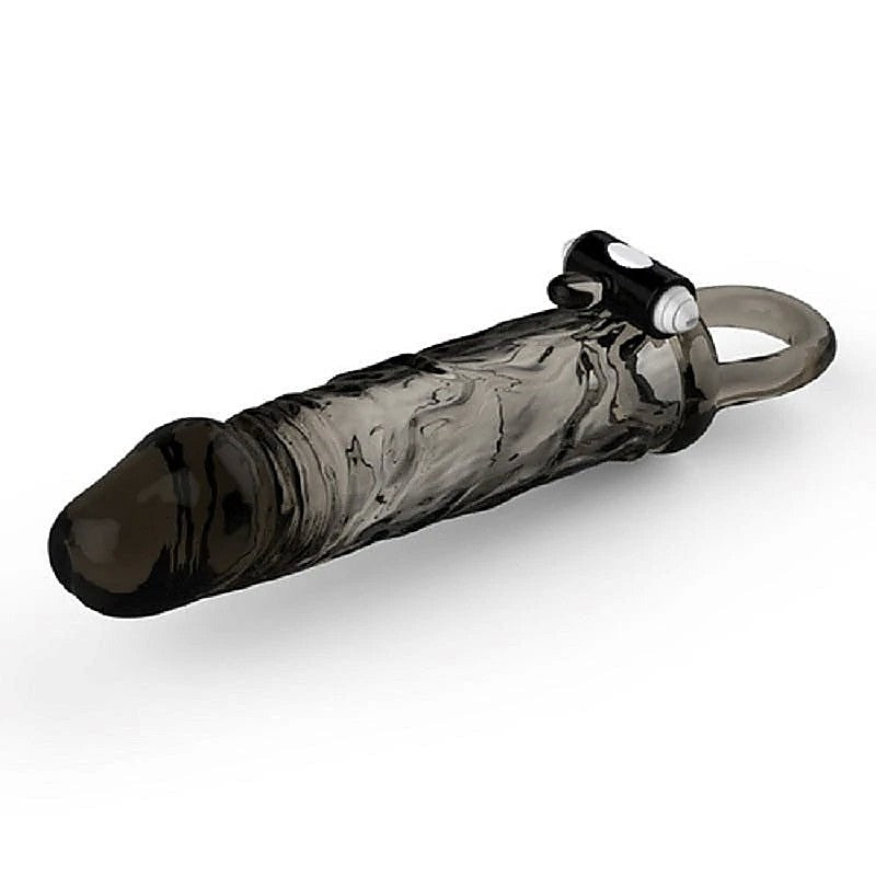 Black Warrior Thick Head Vibrating Penis Sleeve by BDStyle - Pumps, Extenders and Sleeves