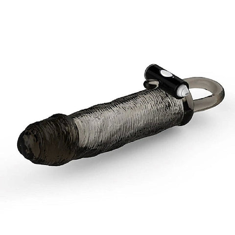 Black Warrior Uncut Vibrating Penis Sleeve by BDStyle - Pumps, Extenders and Sleeves