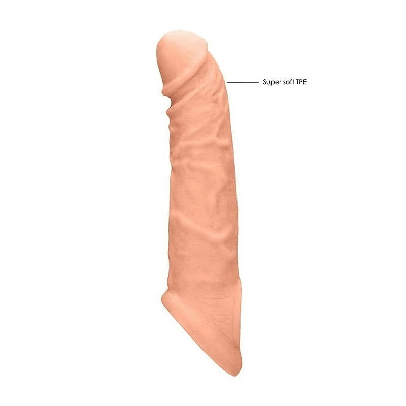REALROCK 8'' Realistic Penis Extender with Ring - Penis Sleeves and Extenders