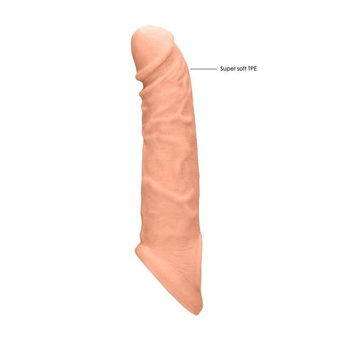 REALROCK 8'' Realistic Penis Extender with Ring - Penis Sleeves and Extenders
