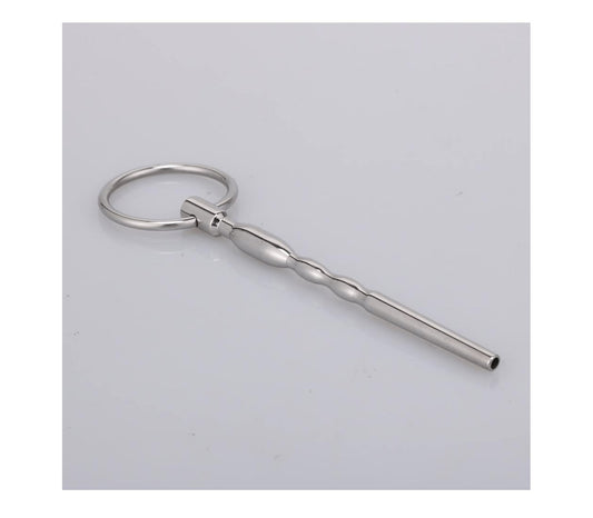 Love In Leather Urethral Plug With Ring - Urethral Sounds
