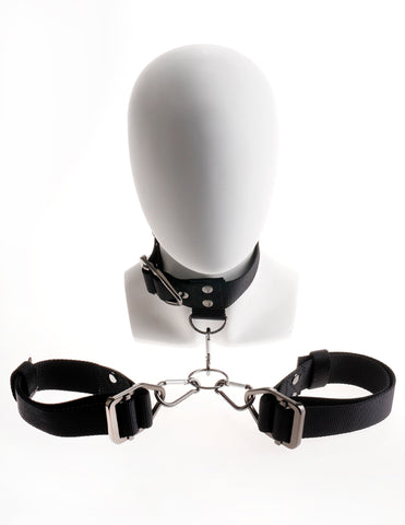 Pipedream Sir Richards Command BDSM Cuff and Collar Set - Cuffs and Restraints