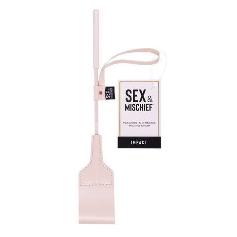 Sportsheets Sex & Mischief Peaches N CreaMe BDSM Play Riding Crop - Whips And Crops