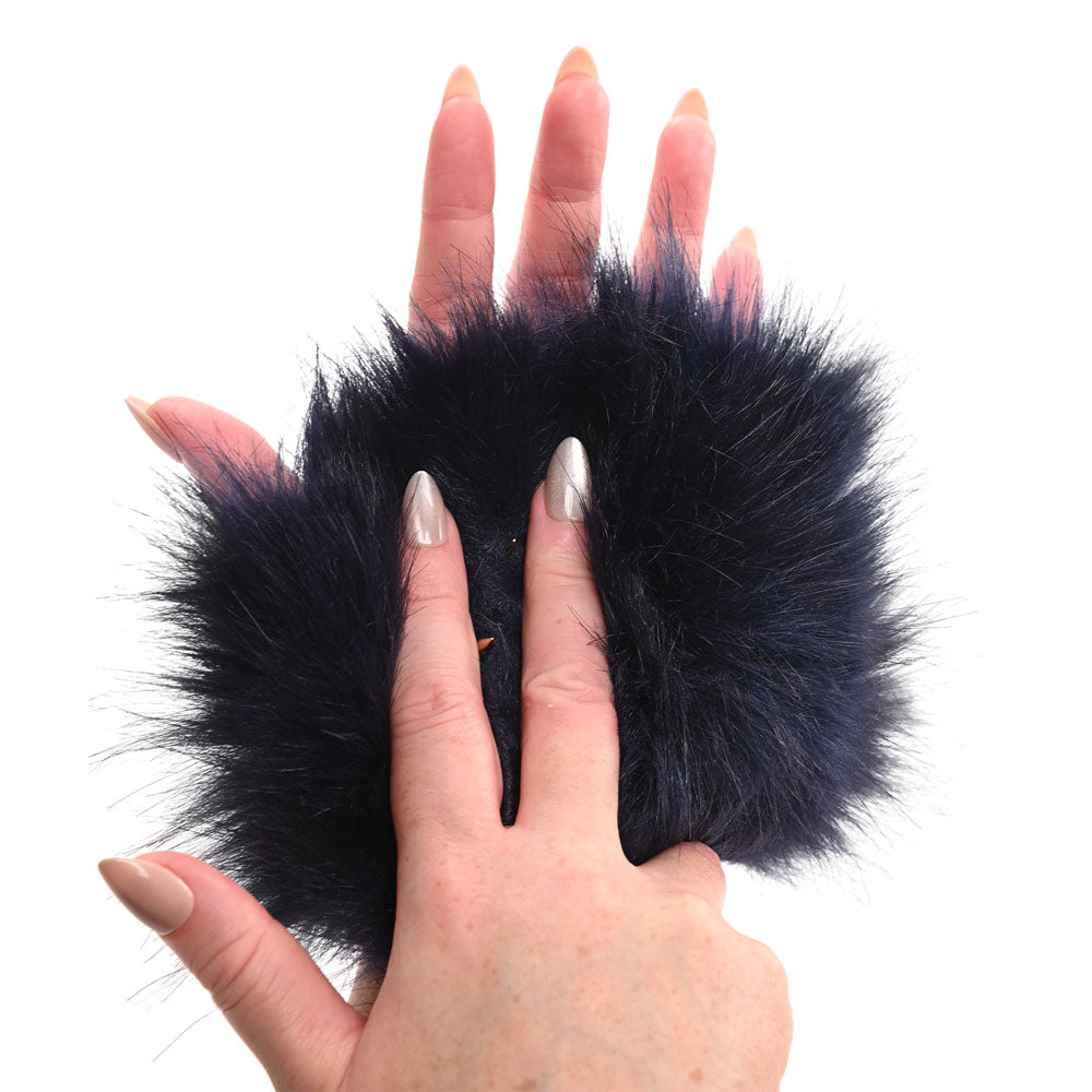 Sportsheets Sex & Mischief Cougar Spiked Sensory Glove Navy Blue Wigs and Gloves