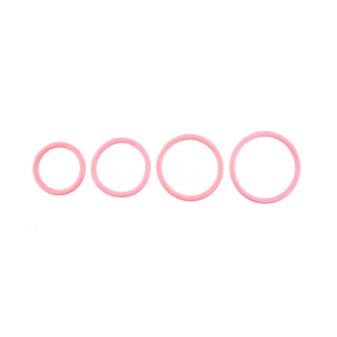 Sportsheets Stretchy Rubber O Ring 4 Pack Coral - Cock Rings
