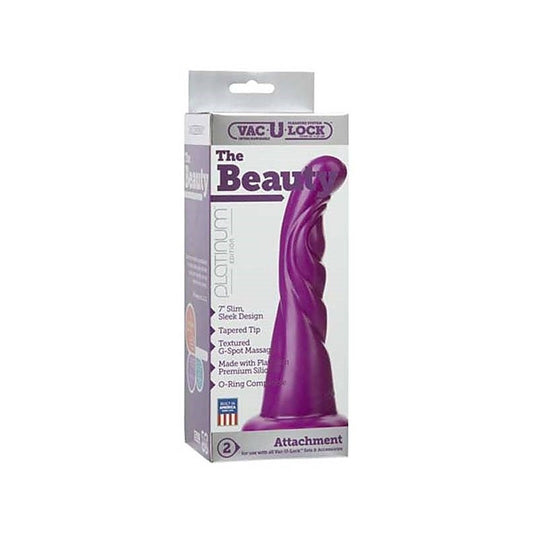 Doc Johnson Vac-U-Lock The Beauty Strap On Purple
