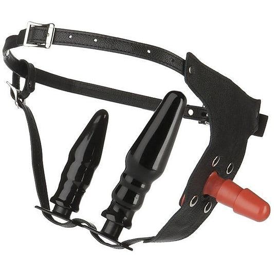 Vac-U-Lock Leather Strap-On For Women