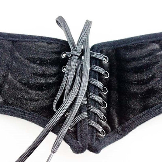 Vibrating Corsette Strap On Black