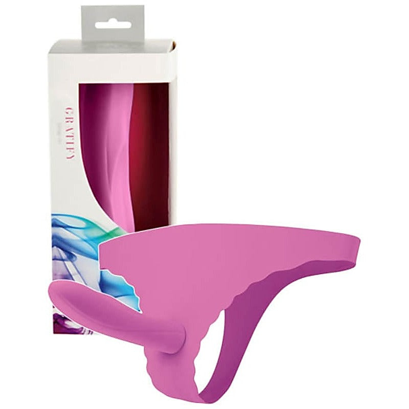 Vibe Therapy Gratify L/XL Lavender Adjustable Strap-On - Strap On Sextoys