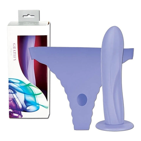 Vibe Therapy Gratify L/XL Lavender Adjustable Strap-On - Strap On Sextoys