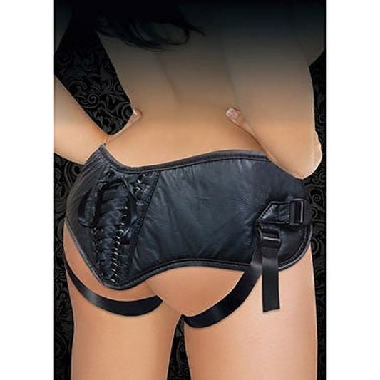 Sportsheets Plus Size Black PVC Corsette Strap-On