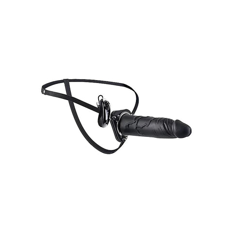 Fetish Fantasy 9 Inch Vibrating Hollow Silicone Strap-On - Strap On Sextoys