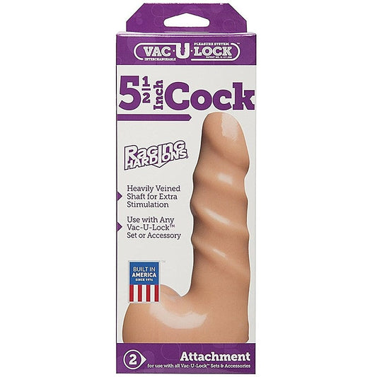 Raging Hard-On Cock - Ribbed by Doc Johnson - Realistic Dildos