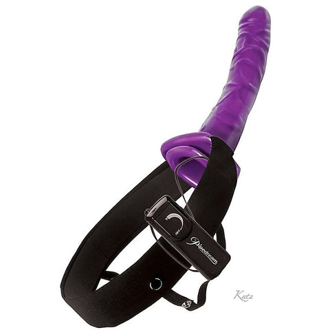 Fetish Fantasy 10 Inch Purple Passion Vibrating Hollow - Strap On Sextoys
