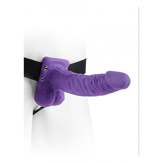 Fetish Fantasy Series 7 Inch Hollow Strap-On Dong with Balls - Rabbit Vibrators
