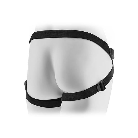 Fetish Fantasy Leather Lovers Strap On Harness Black - Strap On Sextoys