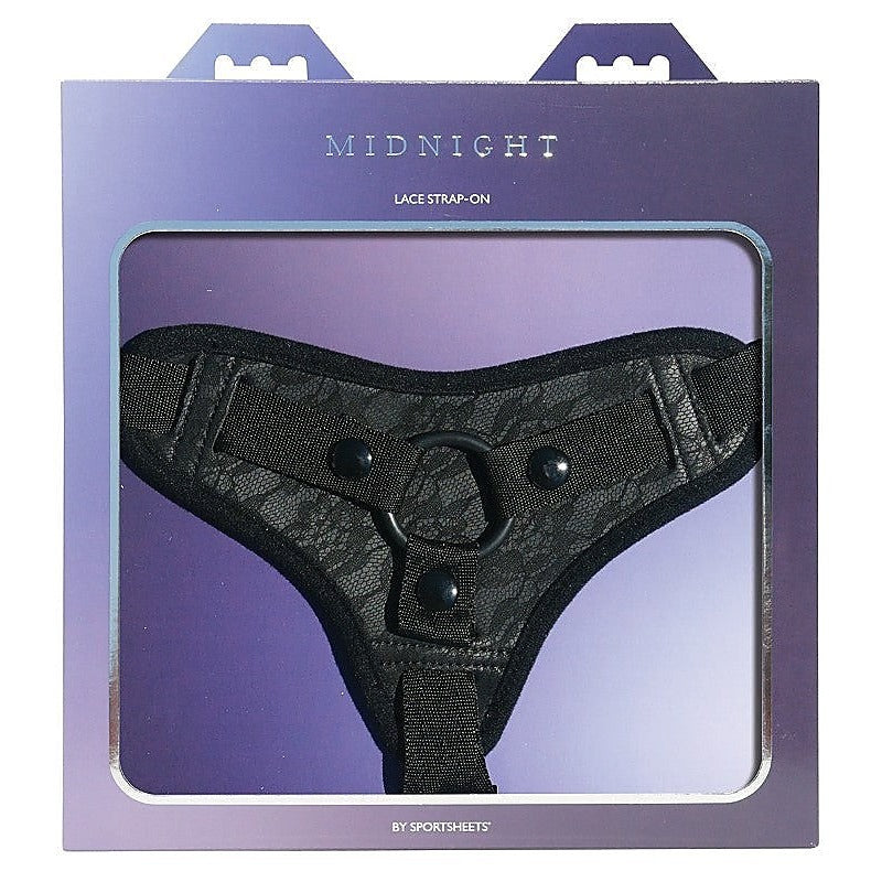 Premium Midnight Lace Strap On by Sportsheets - Strap On Sextoys