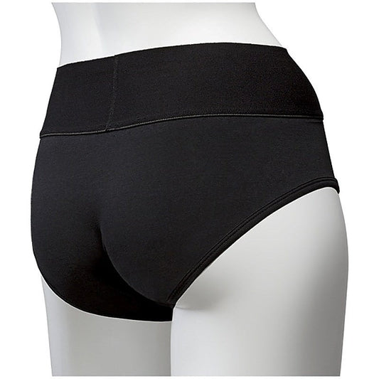 Vac-U-Lock Panty Harness Plug Briefs L/XL Black