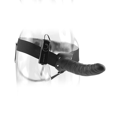 Fetish Fantasy 8 Inch Vibrating Hollow Strap-On Dildo - Strap On Sextoys