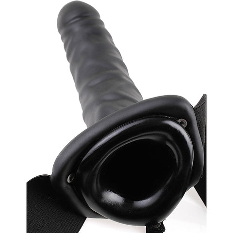 Fetish Fantasy 8 Inch Vibrating Hollow Strap-On Dildo - Strap On Sextoys