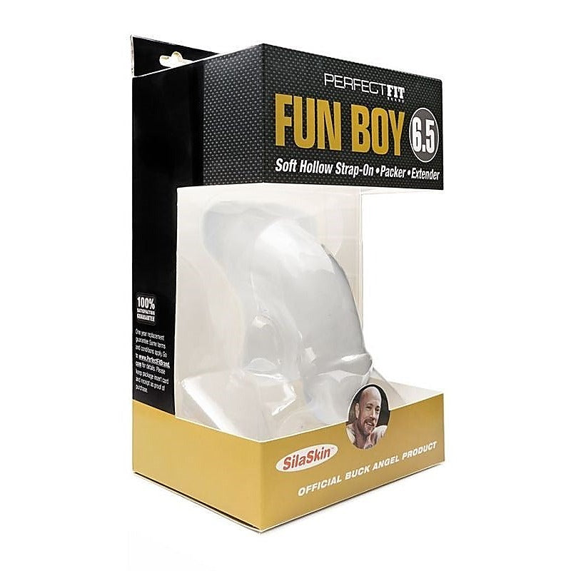 Perfect Fit Fun Boy 6.5 Inch Soft Hollow Strap-On - Strap On Sextoys