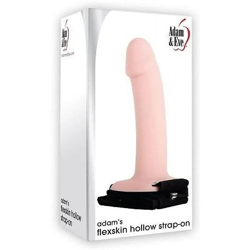 Adam and Eve Adams Flexskin Hollow Strap-On with Extensions - Strap On Sextoys