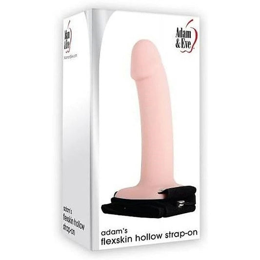 Adam and Eve Adams Flexskin Hollow Strap-On with Extensions - Strap On Sextoys
