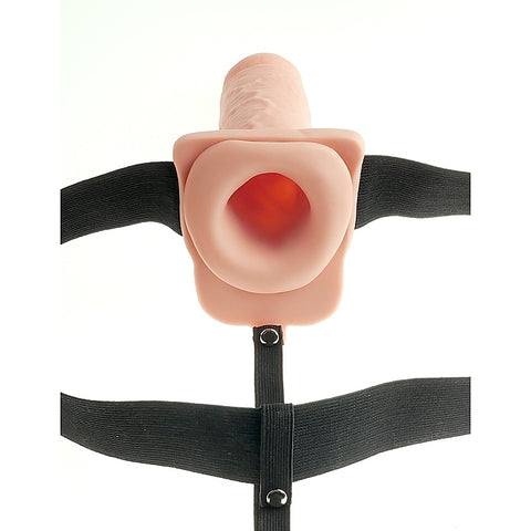 Fetish Fantasy 7 inch Rechargeable Hollow Strap-On with Balls - Strap On Sextoys