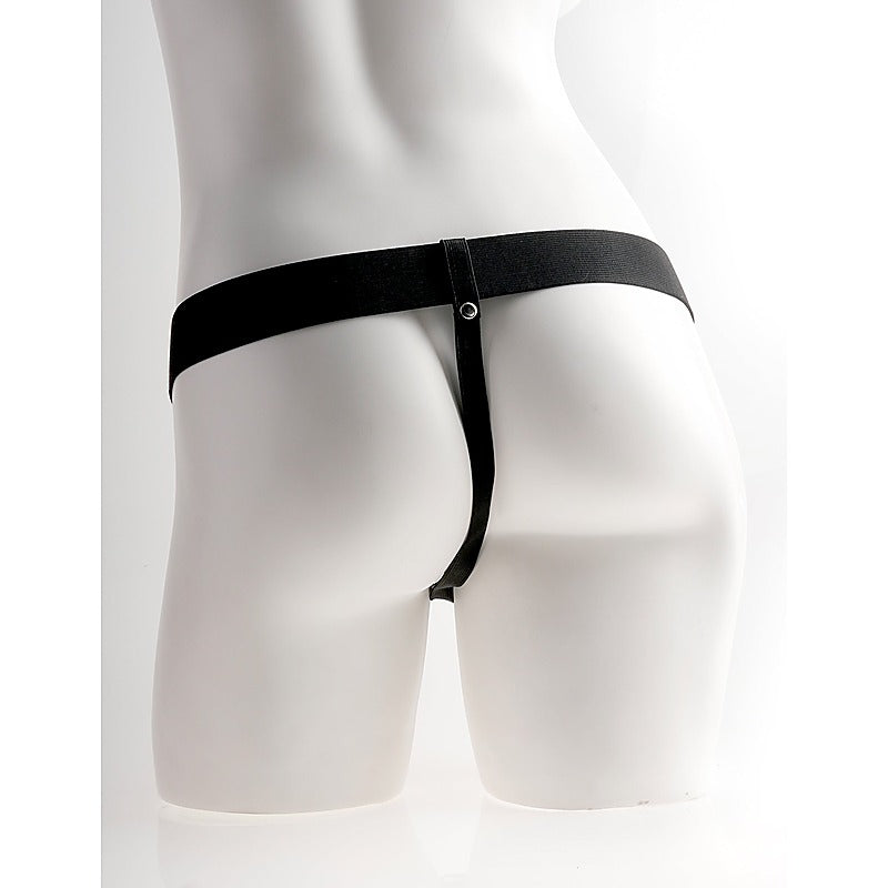Fetish Fantasy 9 Inch Vibrating Hollow Strap-On with Balls - Realistic Dildos