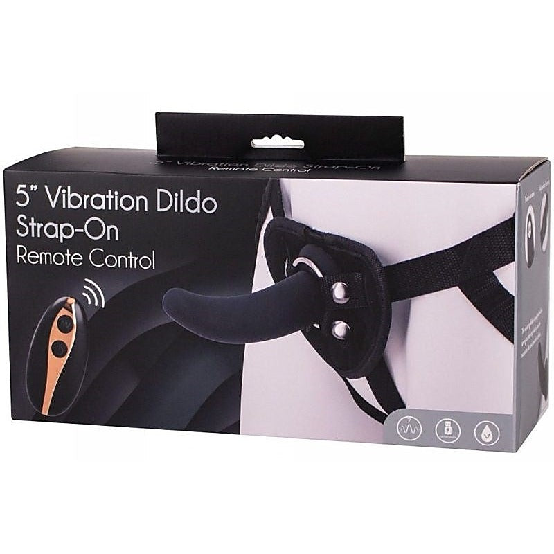 Vibration 5 in Dildo Strap-On with Remote Control - Strap On Sextoys