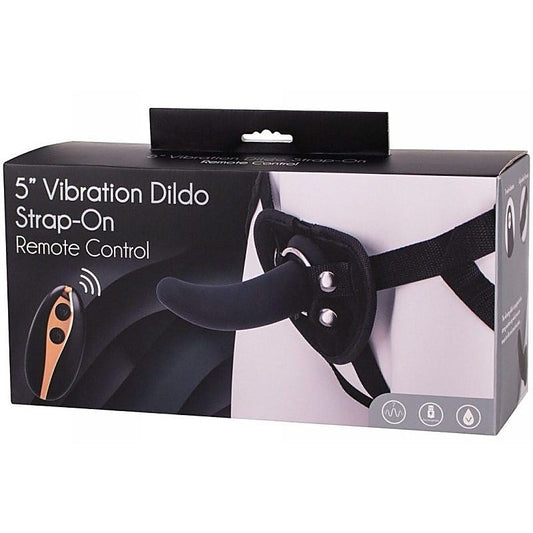 Vibration Dildo Strap-On with Remote Control 5 inch - Strap On Sextoys