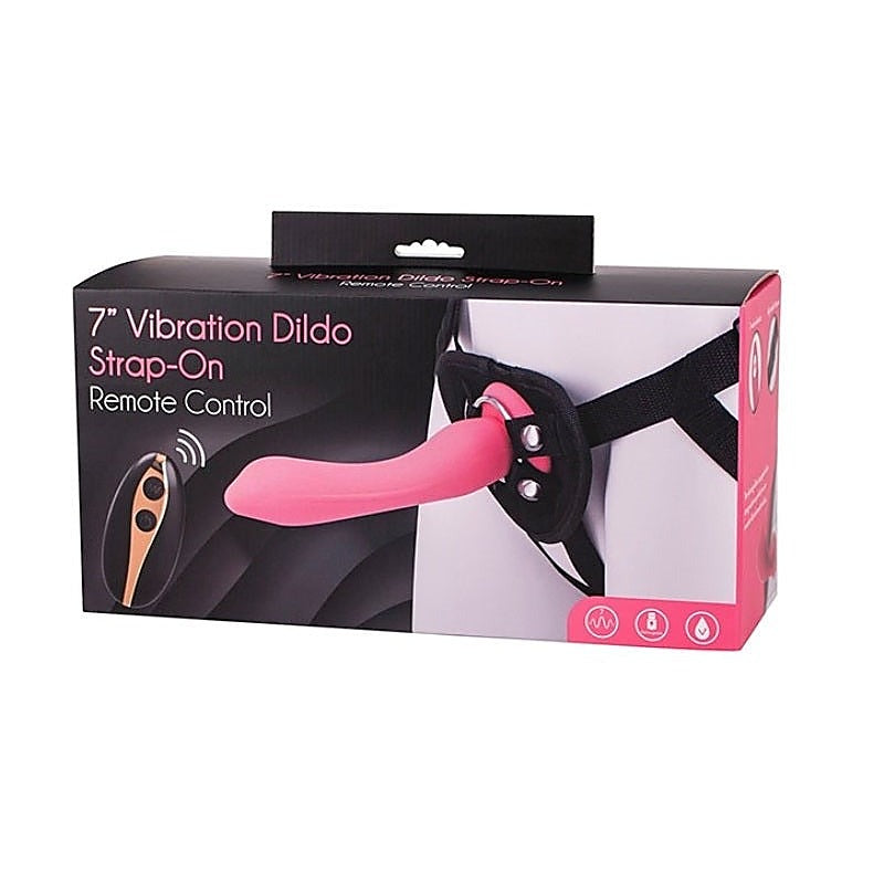 Vibration Dildo Strap-On 7 Inch by Seven Creations - Strap On Sextoys