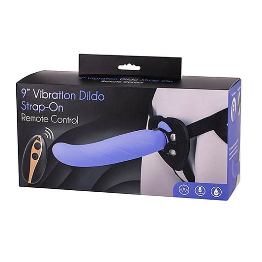 Vibration Dildo Strap-On with Remote Control 9 inch - Strap On Sextoys