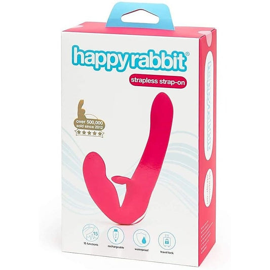 Happy Rabbit Strapless Strap-On Rabbit Vibe Pink