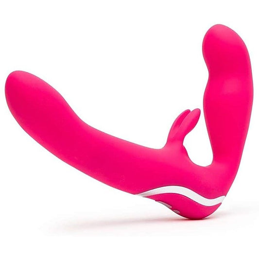 Happy Rabbit Strapless Strap-On Rabbit Vibe Pink