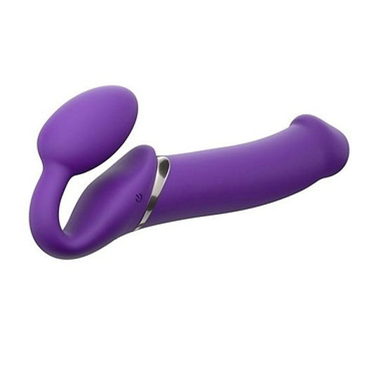 Vibrating Bendable Harness XL Purple
