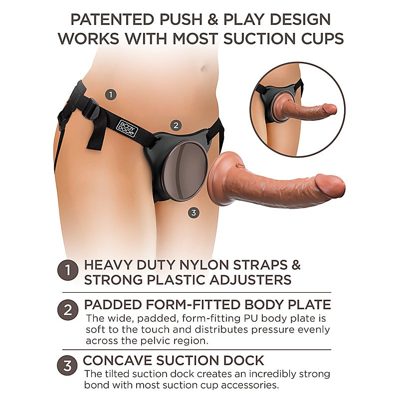 King Cock Elite Comfy Silicone Body Dock Strap-On Kit - Realistic Dildos