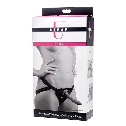 Sutra Fleece-Lined Strap On with Vibrator Pouch - Strap On Sextoys