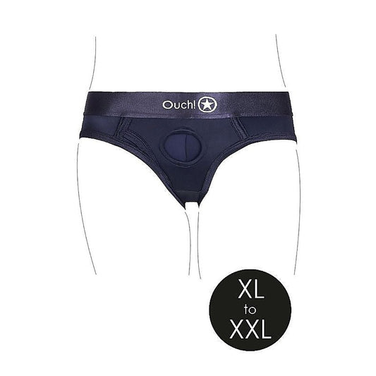 Ouch Electro-Pulse Strap-on High-Cut Brief - Ignite Passion - Strap On Sextoys