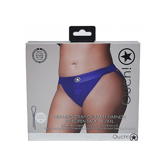 Ouch! Pleasure-Enhancing Vibrating Strap-on Panty Harness - Strap On Sextoys