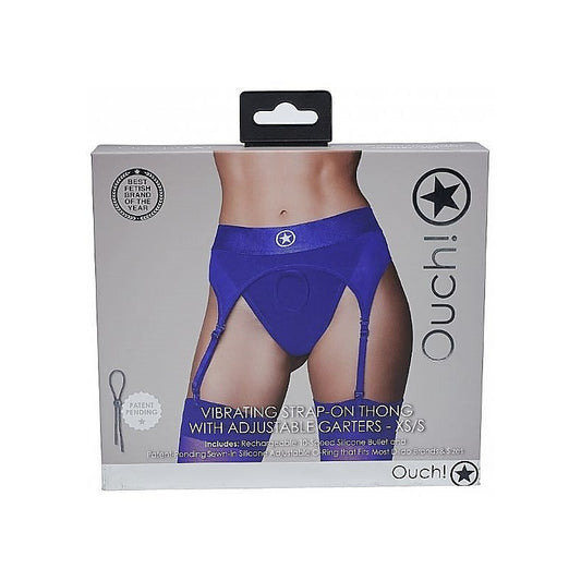 Ouch Pleasure Enhancer - Adjustable Vibrating Strap-on Thong