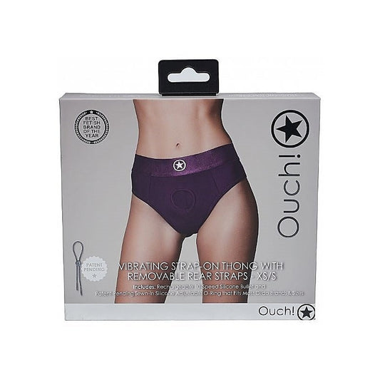 Ouch! Intimate Pleasure Strap-on Thong - Purple - Strap On Sextoys