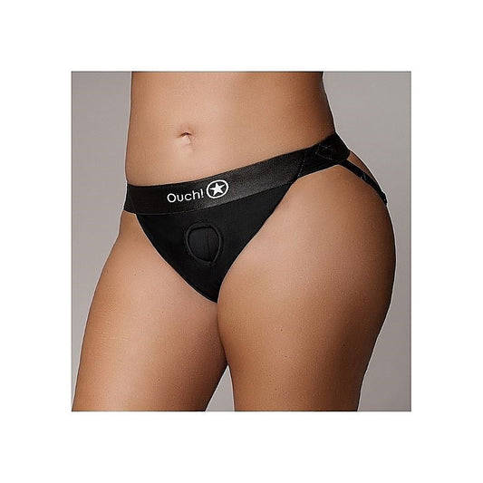 Pleasure Enhancing Vibrating Strap-on Panty Harness - Black - Strap On Sextoys