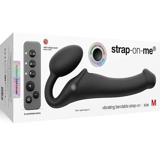 Strap-On-Me 3 Motors Vibrating Bendable Strap-On - Size M